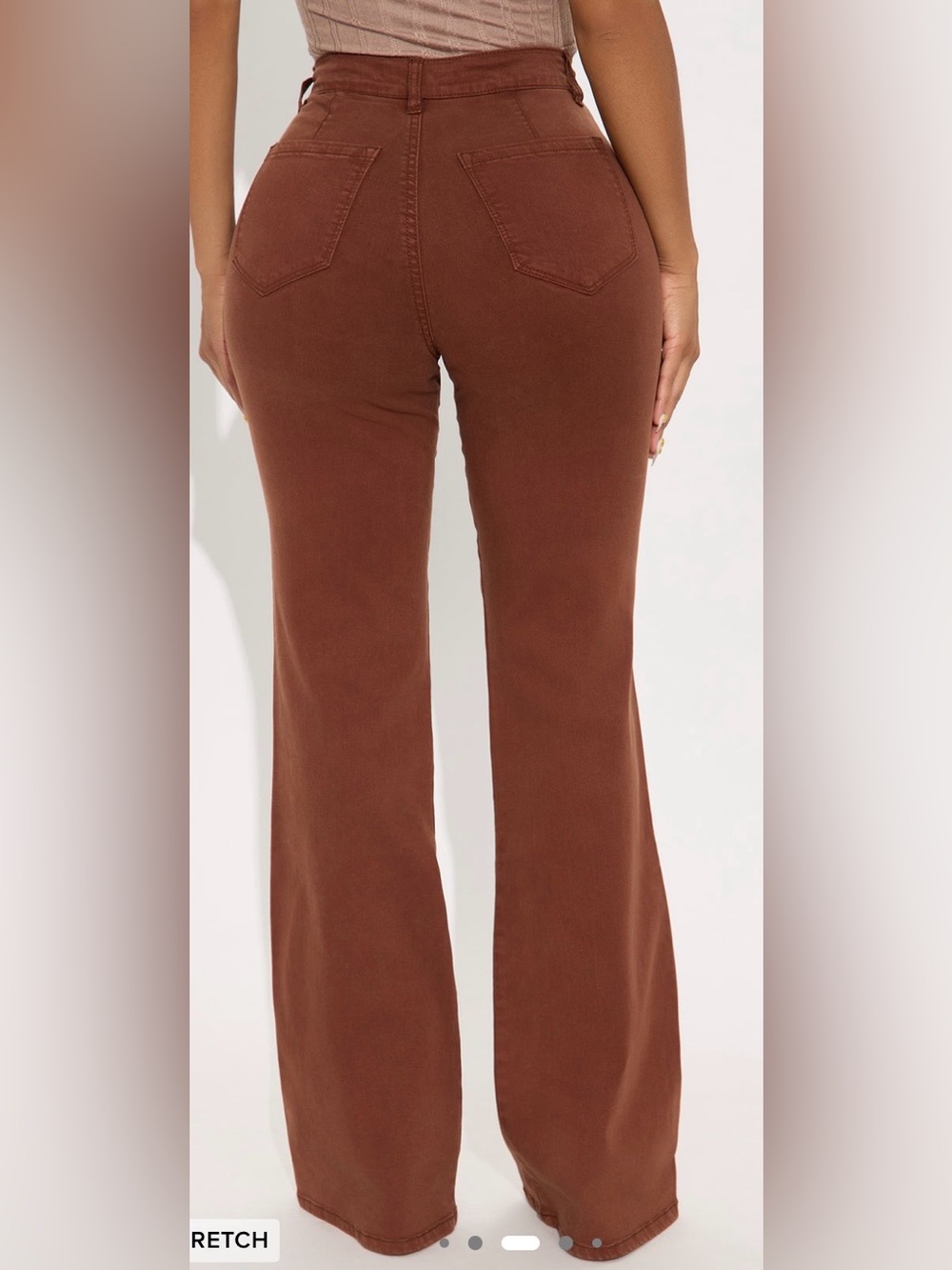 Fashion Nova Women's Flare Jeans in Brown